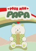 Tendre carte illustrée pour mon Papa